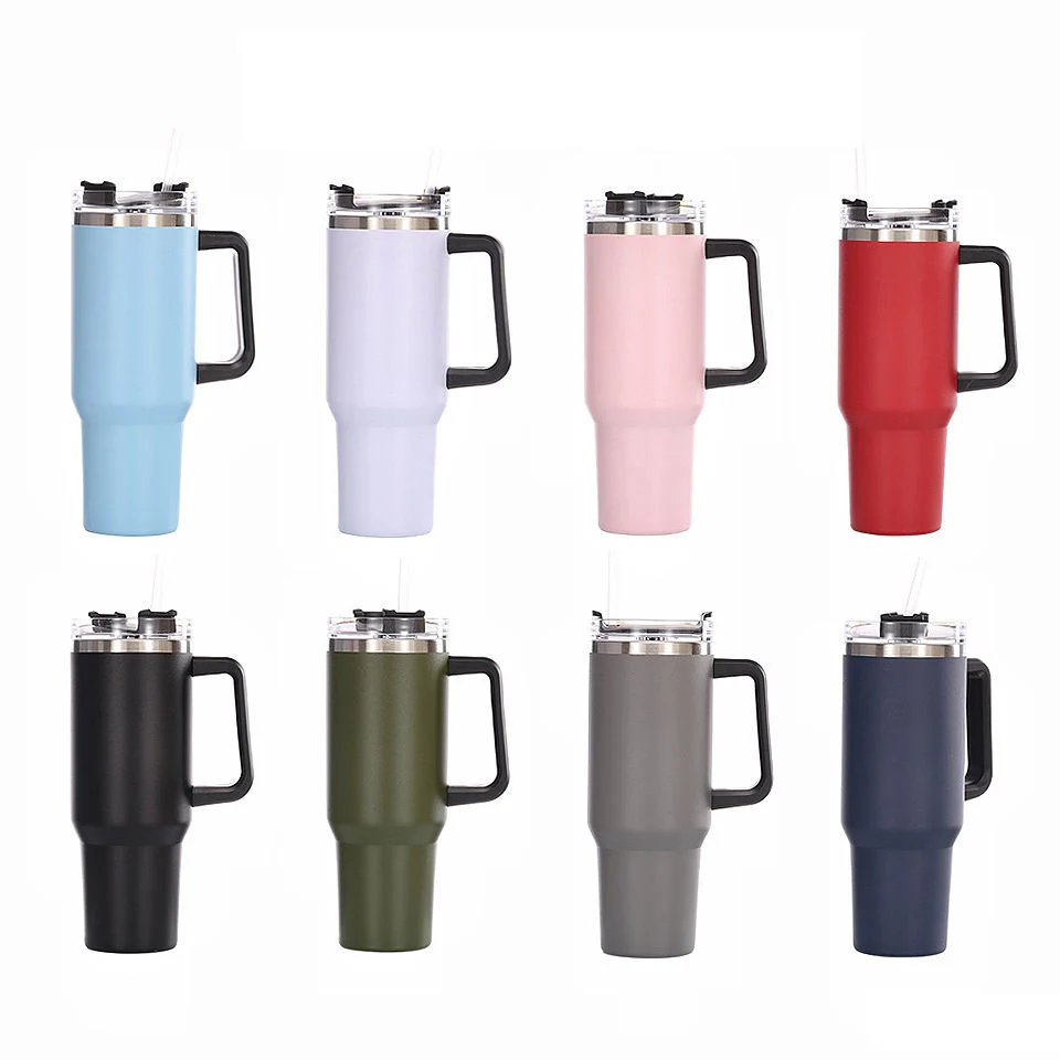 Hot Sell New Arrival Double Wall Vacuum Insulated Travel Mug 30oz 304 Stainless Steel Tumbler with Holder and Straw