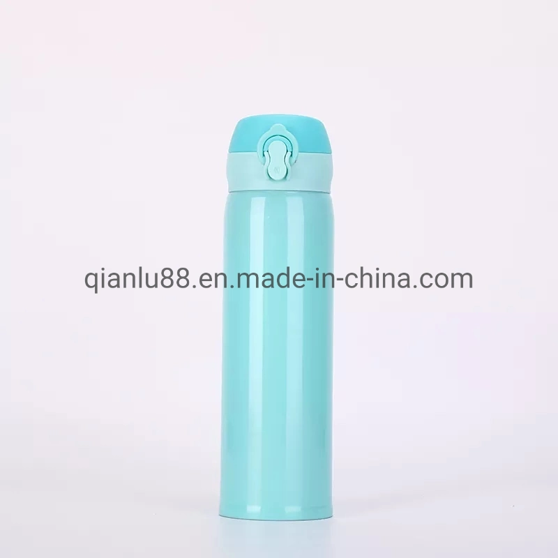 Portable Travel Car Water with Bounce Lid Stainless Steel Insulated Double Walled Coffee Cup Vacuum Flask Thermal Cup