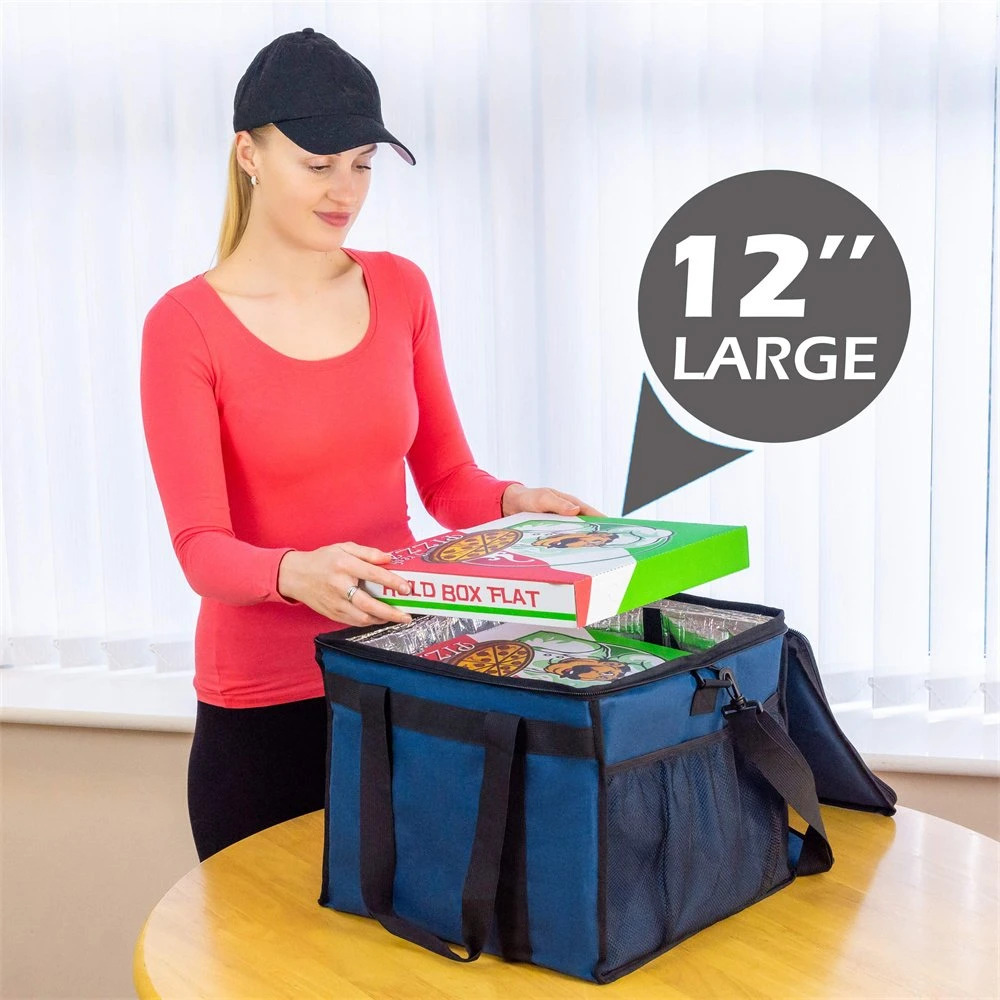 Customized Can Organiser Cooler Box Food Delivery Bag Non-Woven Picnic Lunch Tote Large Thermal Insulated Grocery Shopping Cooler Ice Bags