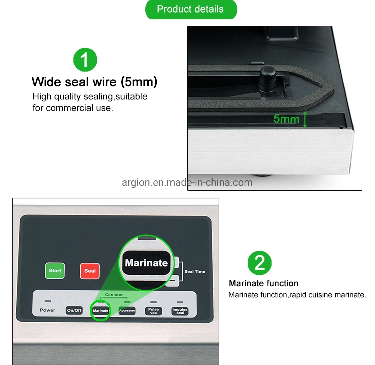 Supermarket Equipment CE Cmmercial Stainless Steel Food Vacuum Sealer for Jar