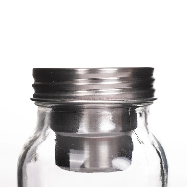 Glass to-Go Container Innovative Salad Cup 16oz Food on The Go Glass Jar with Stainless Steel Lid
