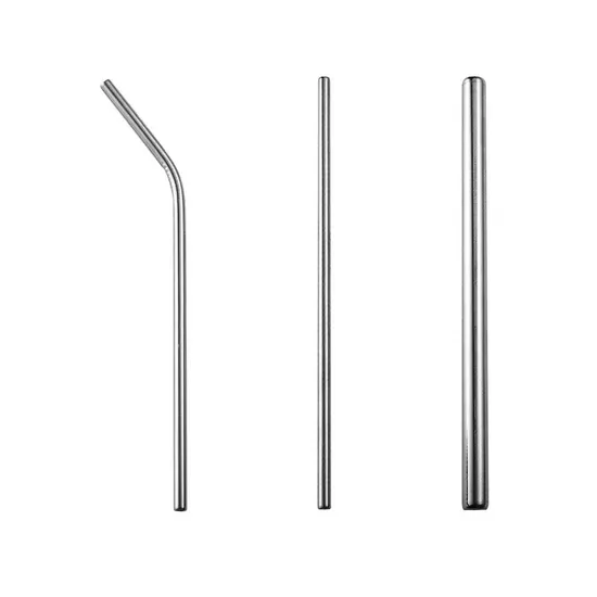 Restaurant Milk Tea Beverage Coffee 304 Stainless Steel Color Set Metal Straw 