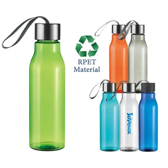 Eco Friendly 16oz 500ml BPA Free Custom Water Bottle Clear RPET Bottle Plastic Water Bottle with Custom Logo 