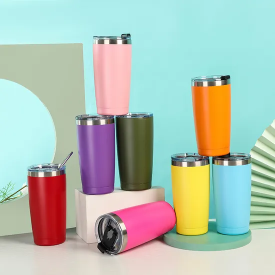 Custom Logo BPA Free Eco Friendly Products 2024 Stainless Steel 20oz Travel Coffee Mug Double Wall Water Bottle Insulated Tumbler with Lid 