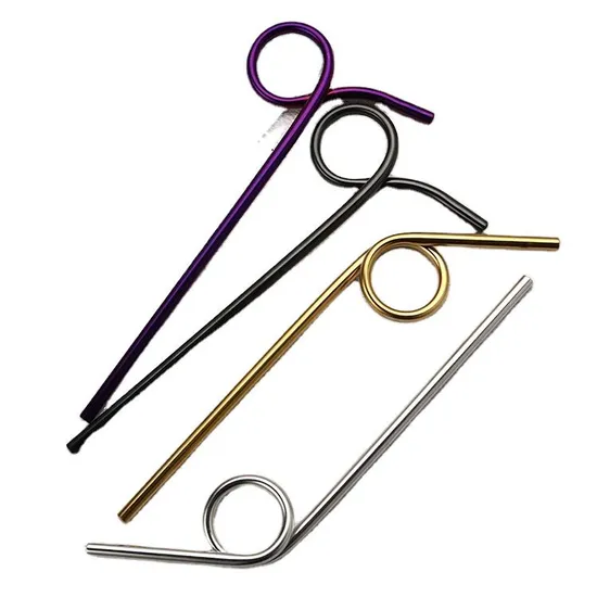 Premium Stainless Steel Bent Straws for Juices and Cocktails 