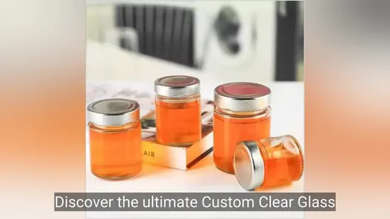 Custom Clear Glass Storage Jar with Stainless Steel Lid 