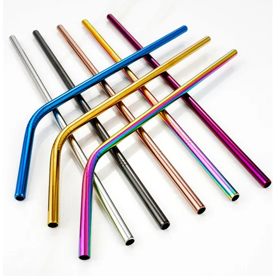 Multipurpose High Quality Stainless Steel Straight Straw Bend Straw with Brush 