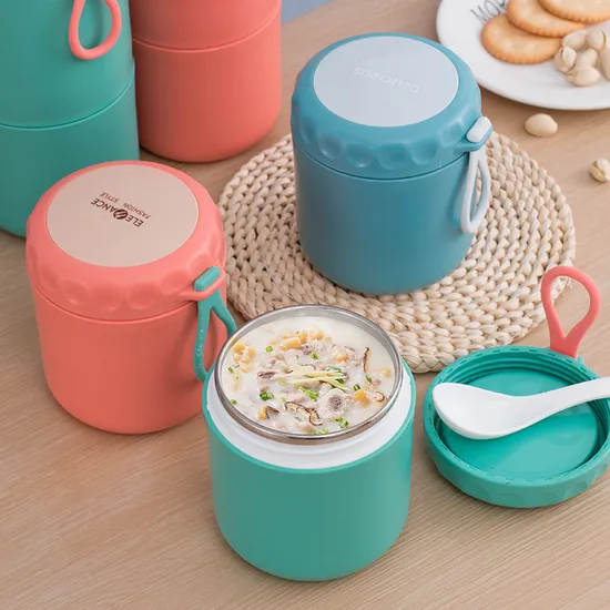 European Smart Container Lunch Box Warmer School Cheap Children Hot Vacuum Thermal Stainless Steel Insulated Food Flask Jar 