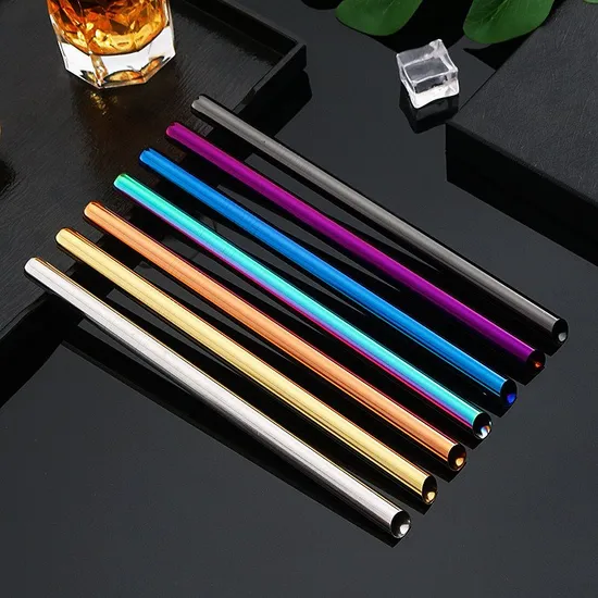 Wholesale Healthy 304 Stainless Steel Metal Straws for Drinking Juice 