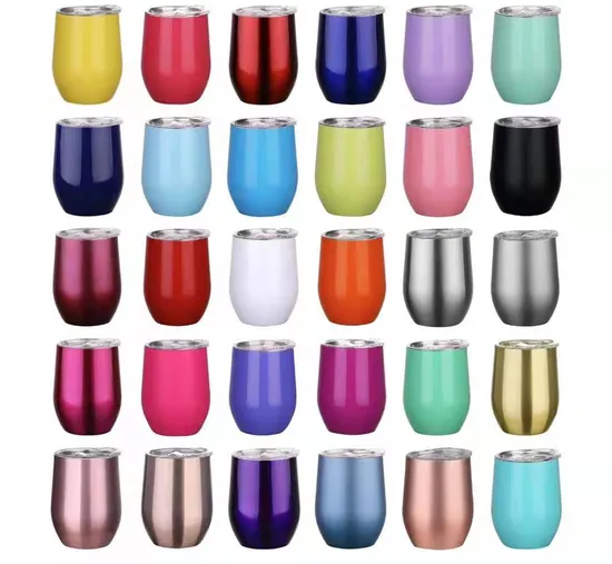 Vacuum Water Bottle Stainless Steel Insulated Mug Sublimation 12oz Tumbler with Straw 