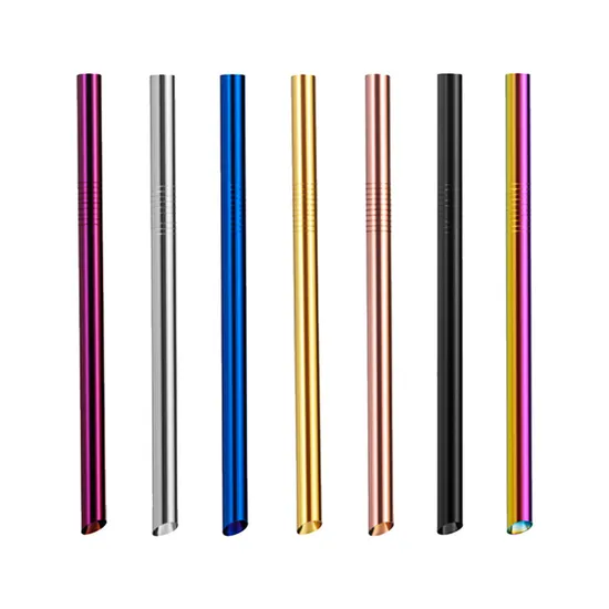 Wholesales Personalized Food Grade Stainless Steel Straw Set with Bag 